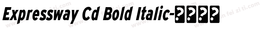 Expressway Cd Bold Italic字体转换